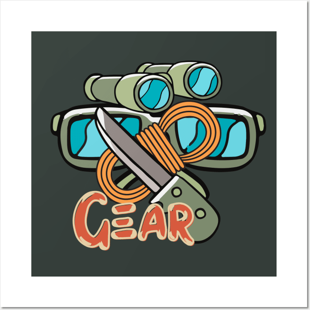 Camping gear Wall Art by Kikapu creations